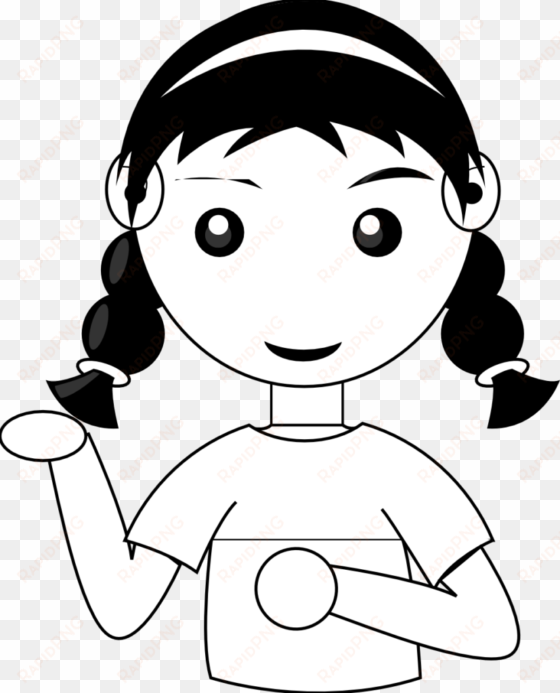Quads Id 6 Source - Black And White Girl Clip Art transparent png image