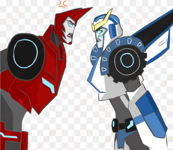 quarrel - transformers robots in disguise sideswipe x strongarm