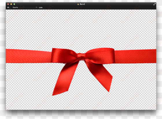 quickly remove unwanted background - red satin bow