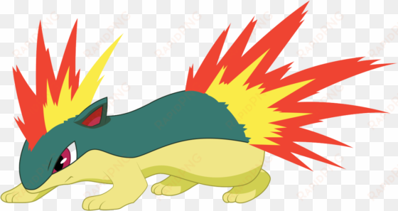 quilava, a fire-type pokemon and the evolve form of - pokemon cyndaquil