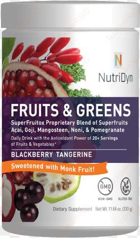 r804 - nutri-dyn fruits & greens green tea melon 30 servings