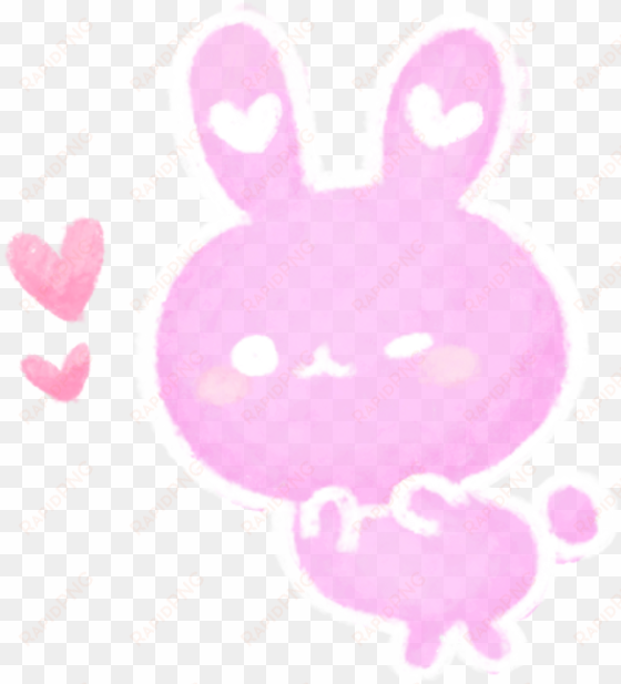 rabbit bunny cute love heart watercolor handpainted - rabbit