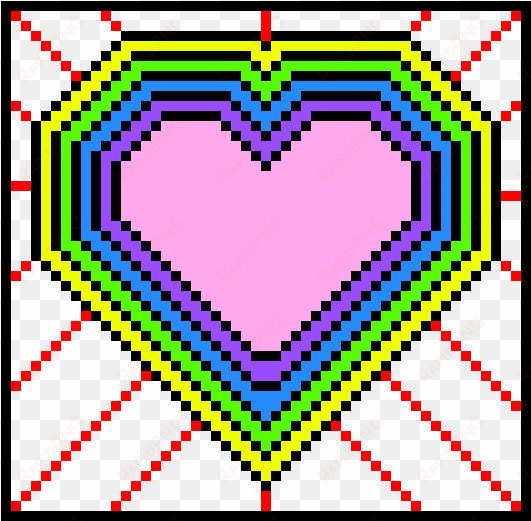 radiating rainbow heart - heart