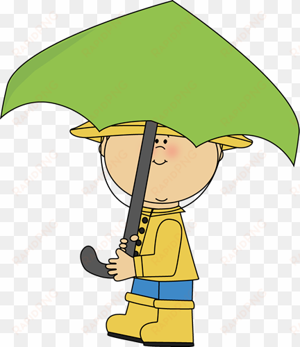 rain clip art - boy with umbrella clipart