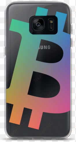 rainbow bitcoin logo samsung case - mobile phone