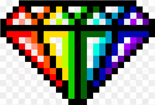 rainbow diamond - rainbow diamond pixel art