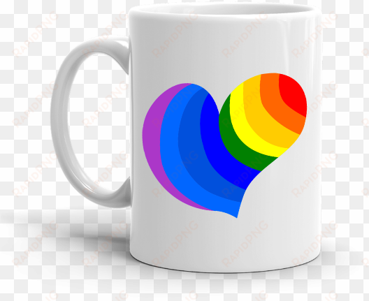 Rainbow Heart Love And Peace Mug/cup, 11oz - Funny Mug - I'm Fucking Magical - 11 Oz Coffee Or Tea transparent png image