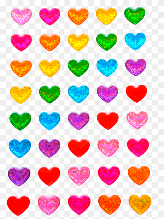 rainbow heart stickers - 5 sheet heart/moon/ for girl scrapbooking envelope