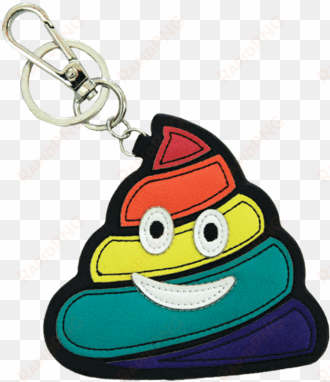 rainbow poop emoji keychain - poop emoji keychain 3" plush clip-on keychain limited