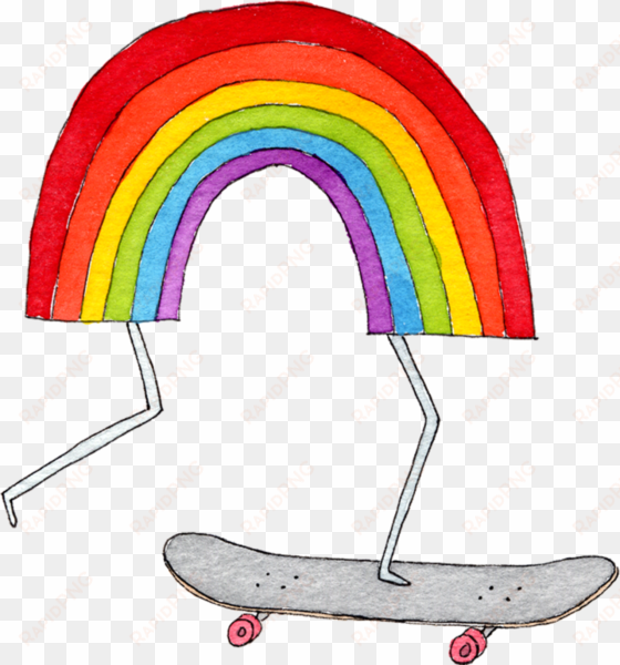 rainbow skateboard - tattly temporary tattoos rainbow set
