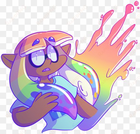 rainbow squid - rainbow inkling