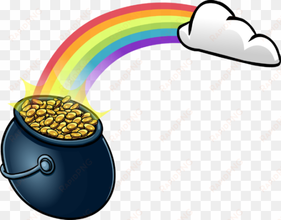 rainbow with pot o' gold sprite 008 - clip art