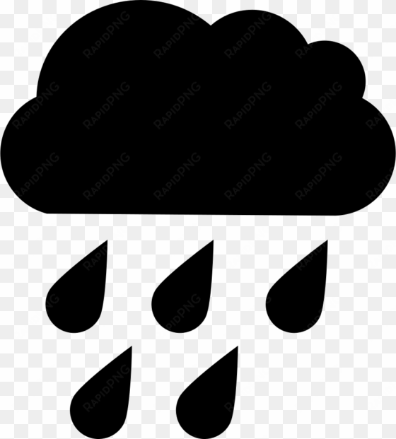 Raindrops Falling Of A Black Cloud Comments - Pioggia Icona transparent png image