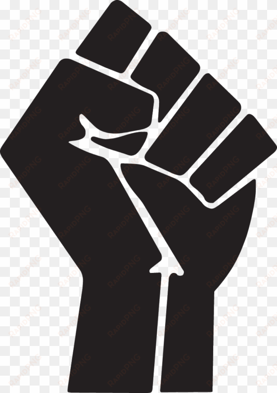 raised fist symbol clip art - black power fist