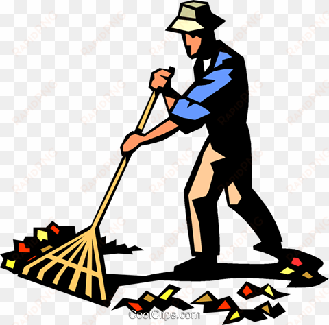 raking leaves - street sweeper clipart png
