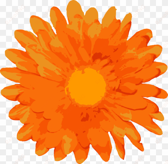 Random Free Flower Vectors Free Vector - Orange Flower Vector Png transparent png image