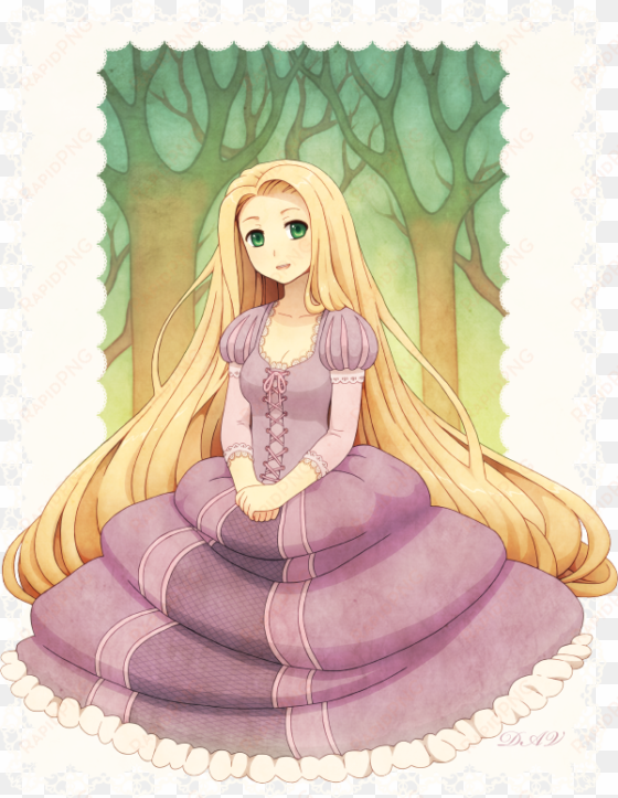 rapunzel by dav - rapunzel anime