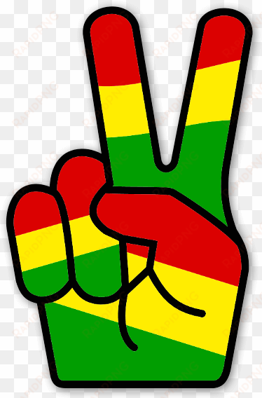 rasta peace fingers stickers - rasta clipart