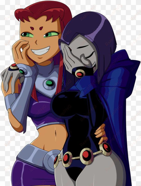 raven starfire beast boy cartoon fictional character - starfire and raven nsfw