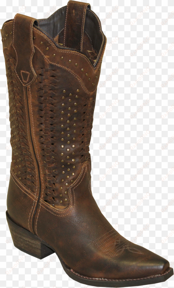 rawhide by abilene 12 inch brown scalloped top hand - riding boot