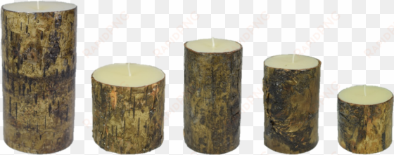 real bark candles made out of 70% paraffin og 30 % - candle