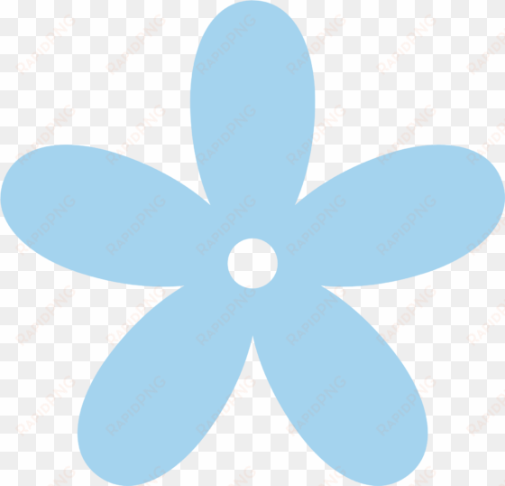 real blue flower png retro 8 color colour clipart - light blue flower clipart