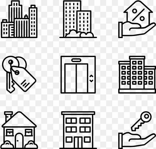 real estate 40 icons - travel icon transparent background