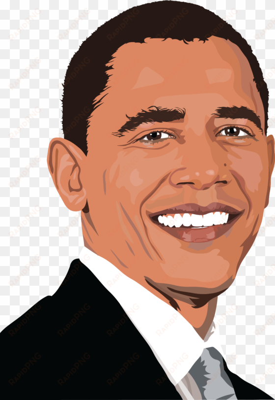 realistic barack obama portrait icons png - barack obama clipart