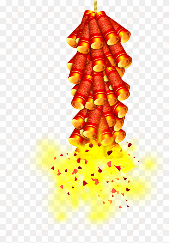realistic spring festival firecrackers transparent - 新年 鞭炮 png