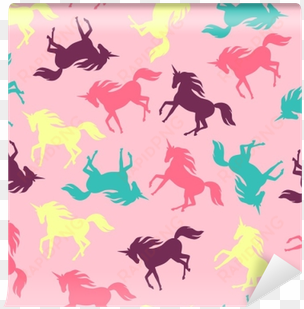 realistic unicorn silhouette seamless pattern - 'unicorns wall décor by sincere surroundings - 'unicorns