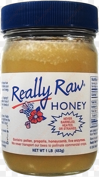 Really Raw Honey Jar-1 Lb - Really Raw Honey - 8 Oz Jar transparent png image
