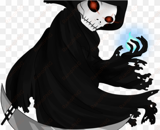 reaper clipart avatar - grimmiger sensenmann, der sense und blaue grußkarte