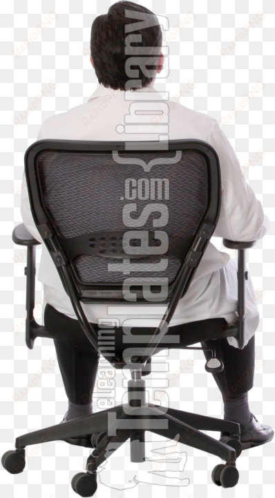 rear view, back, sitting, seated, image series 145a, - office chair