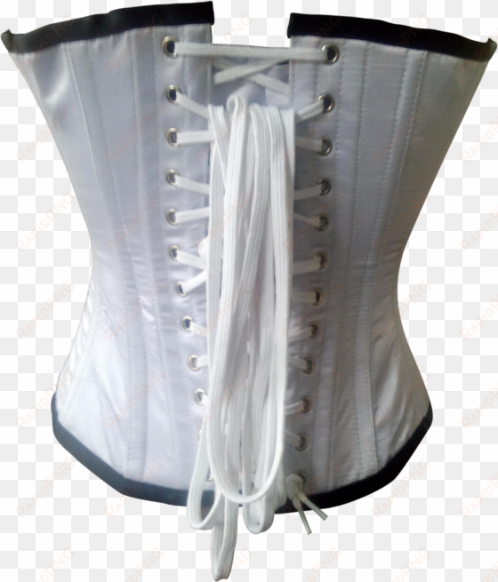 rebelsmarket white satin and black sequins burlesque - corset