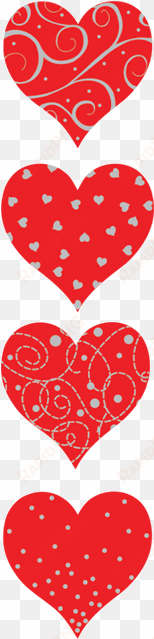 red and silver hearts, stickers, mrs - mrs. grossman's stickers-red & silver heart