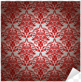 red and silver repeating wallpaper design with gradient - hot set floral pattern ceramic wall tiles (pack of