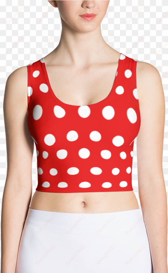 "red and white dots" sublimation cut & sew - fish magic, paul klee, crop top - xl