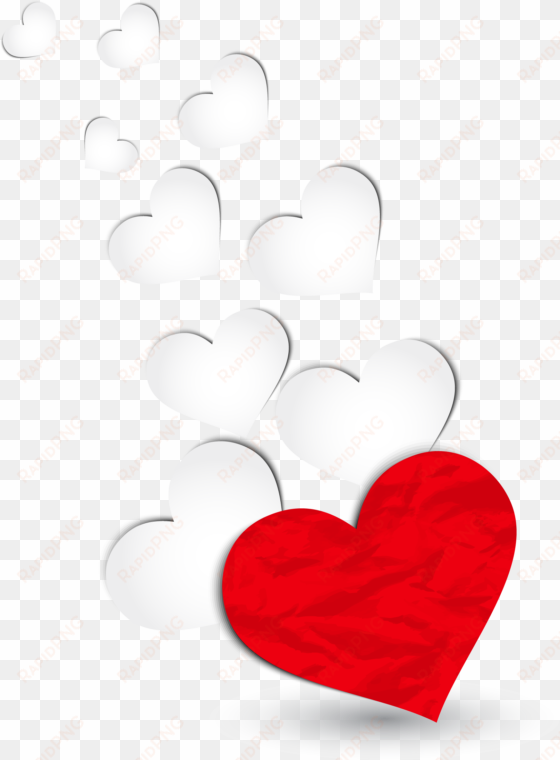 red and white hearts decoration png clipart picture - heart