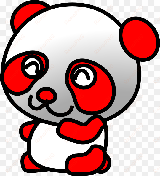 red and white panda