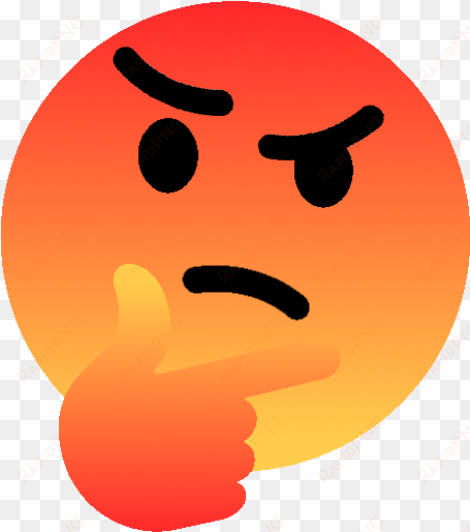 Red Angry Emoji Png The Emoji - Thinking Emoji Deep Fried transparent png image