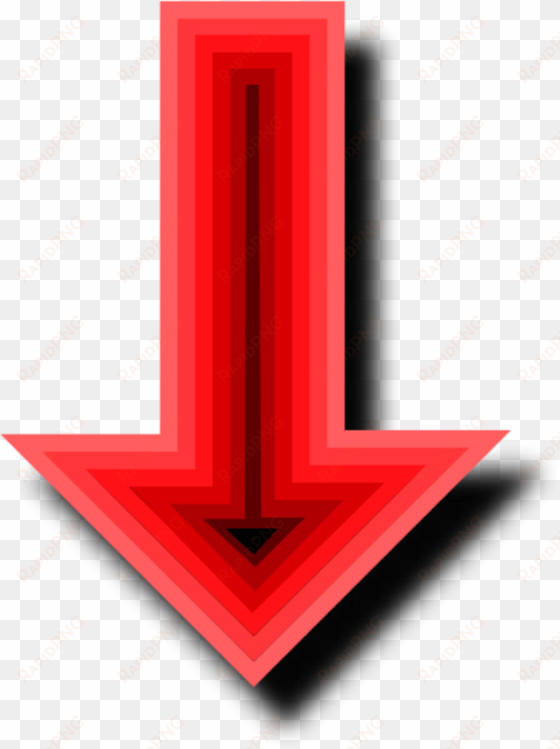 red black down arrow clipart - clip art