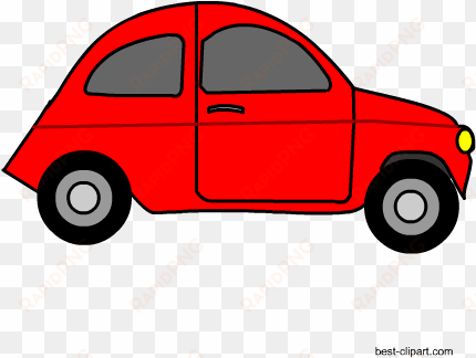 red car free clipart - blue car clip art