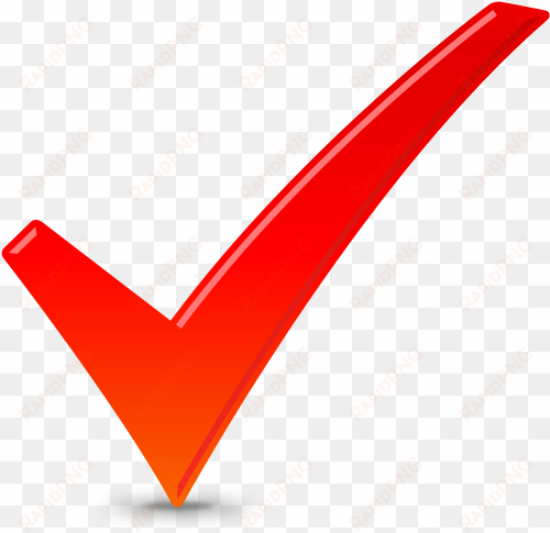 red checkmark png - down left red arrow