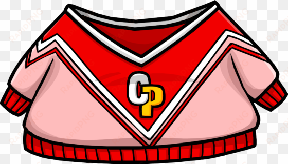 red cheerleading sweater clothing icon id 4003 - club penguin red clothes