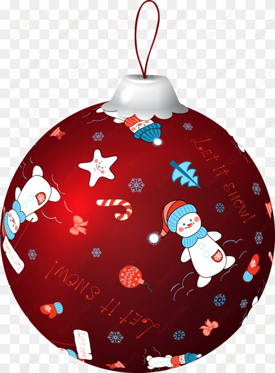 Red Christmas Balll Ornaments transparent png image