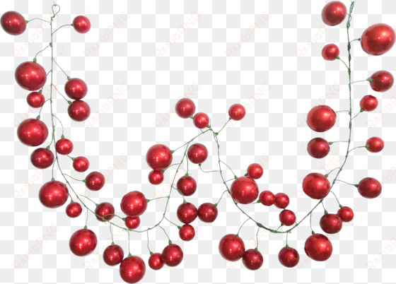 red christmas ornament garland - bead