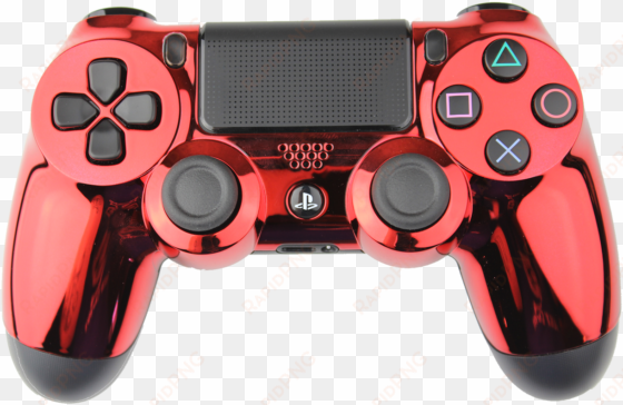 red chrome playstation 4 controller