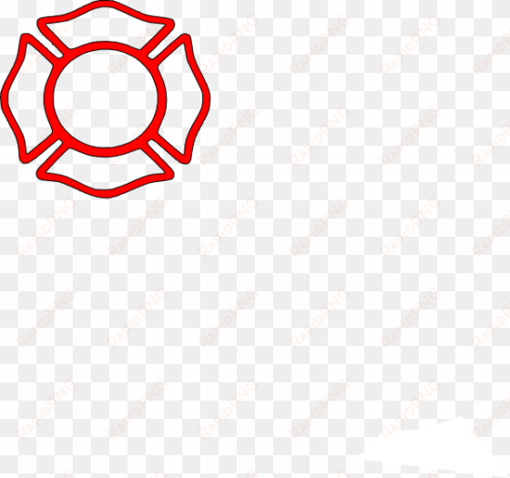 red clip art at clker - fire rescue maltese cross