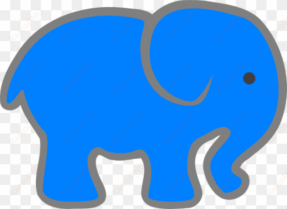 red clipart baby elephant - blue elephant clipart