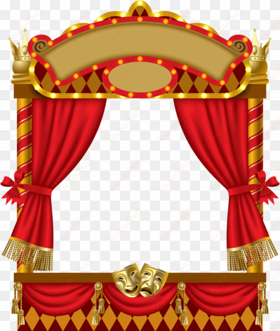 red curtains - puppet show